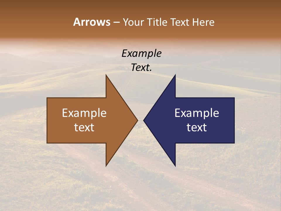 A Dirt Road In The Middle Of A Green Field PowerPoint Template