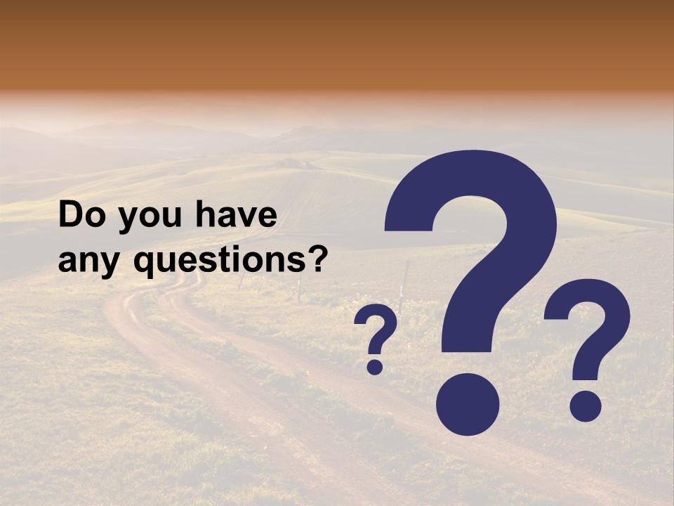 A Dirt Road In The Middle Of A Green Field PowerPoint Template