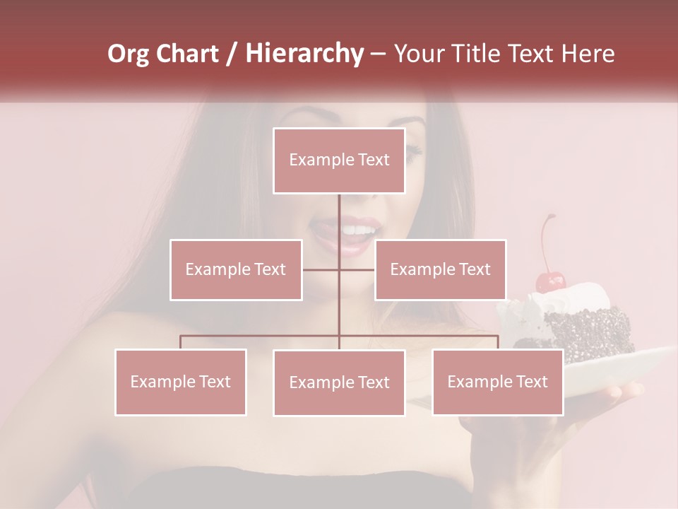 A Woman Holding A Piece Of Cake With A Cherry On Top PowerPoint Template