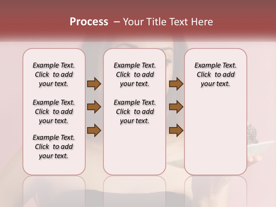 A Woman Holding A Piece Of Cake With A Cherry On Top PowerPoint Template