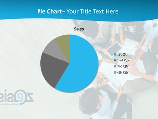 A Group Of People Sitting Around A Table With Papers PowerPoint Template