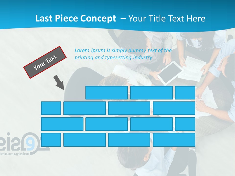 A Group Of People Sitting Around A Table With Papers PowerPoint Template