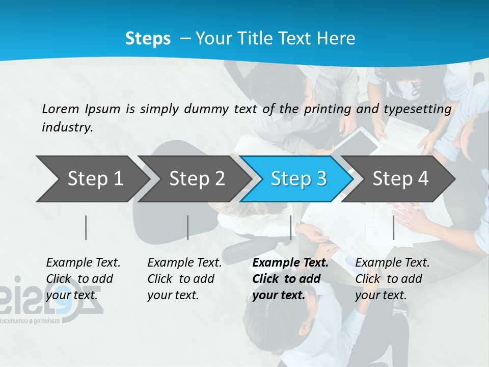 A Group Of People Sitting Around A Table With Papers PowerPoint Template