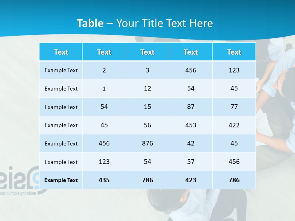 A Group Of People Sitting Around A Table With Papers PowerPoint Template