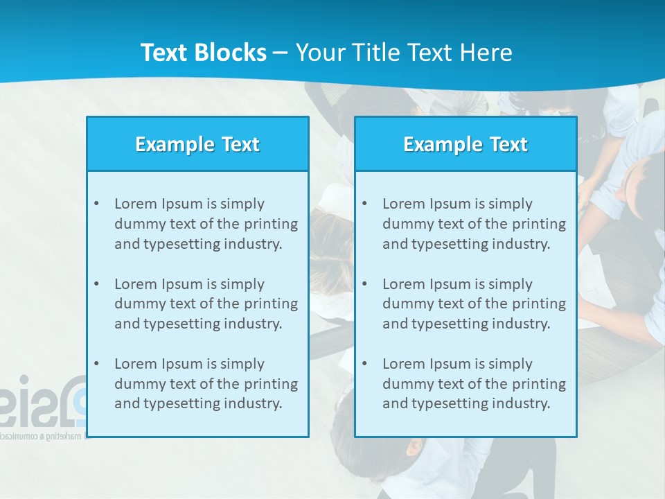 A Group Of People Sitting Around A Table With Papers PowerPoint Template