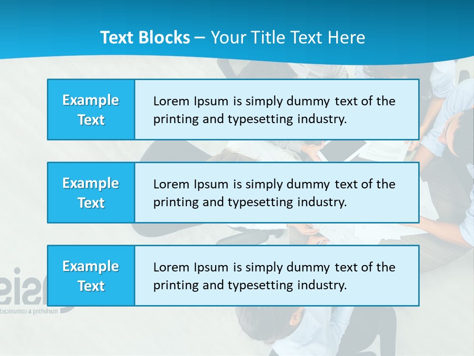 A Group Of People Sitting Around A Table With Papers PowerPoint Template