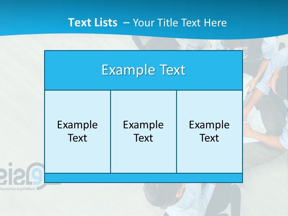 A Group Of People Sitting Around A Table With Papers PowerPoint Template