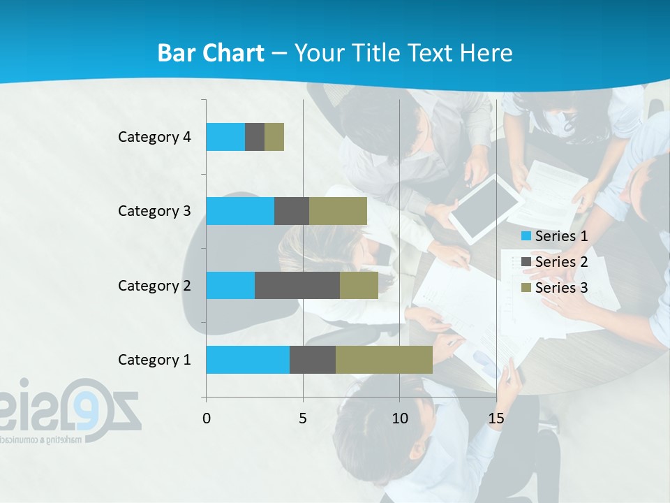 A Group Of People Sitting Around A Table With Papers PowerPoint Template