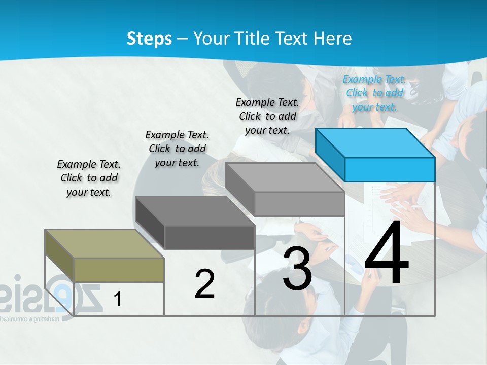 A Group Of People Sitting Around A Table With Papers PowerPoint Template