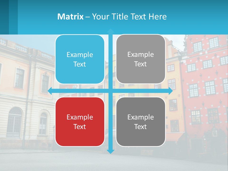 A Group Of Buildings With A Sky Background PowerPoint Template