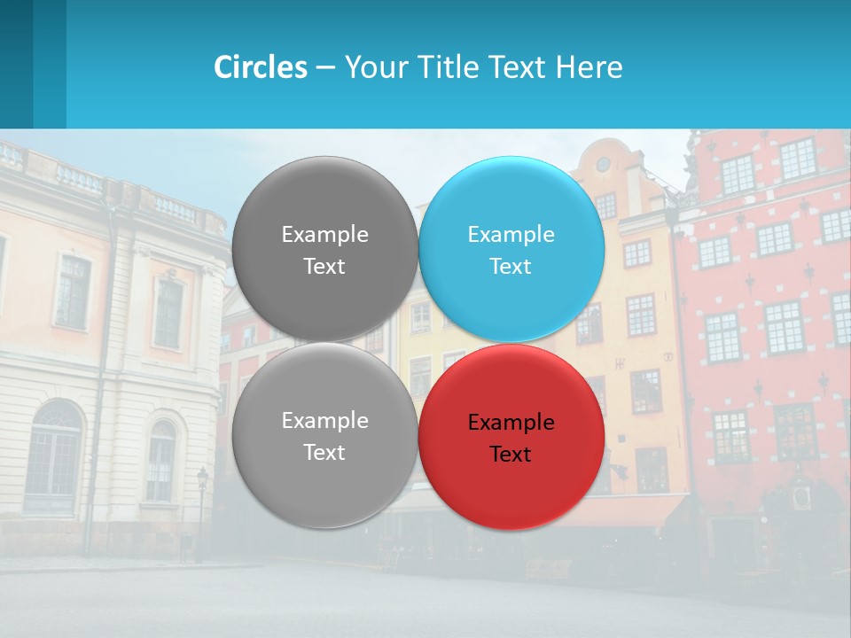 A Group Of Buildings With A Sky Background PowerPoint Template