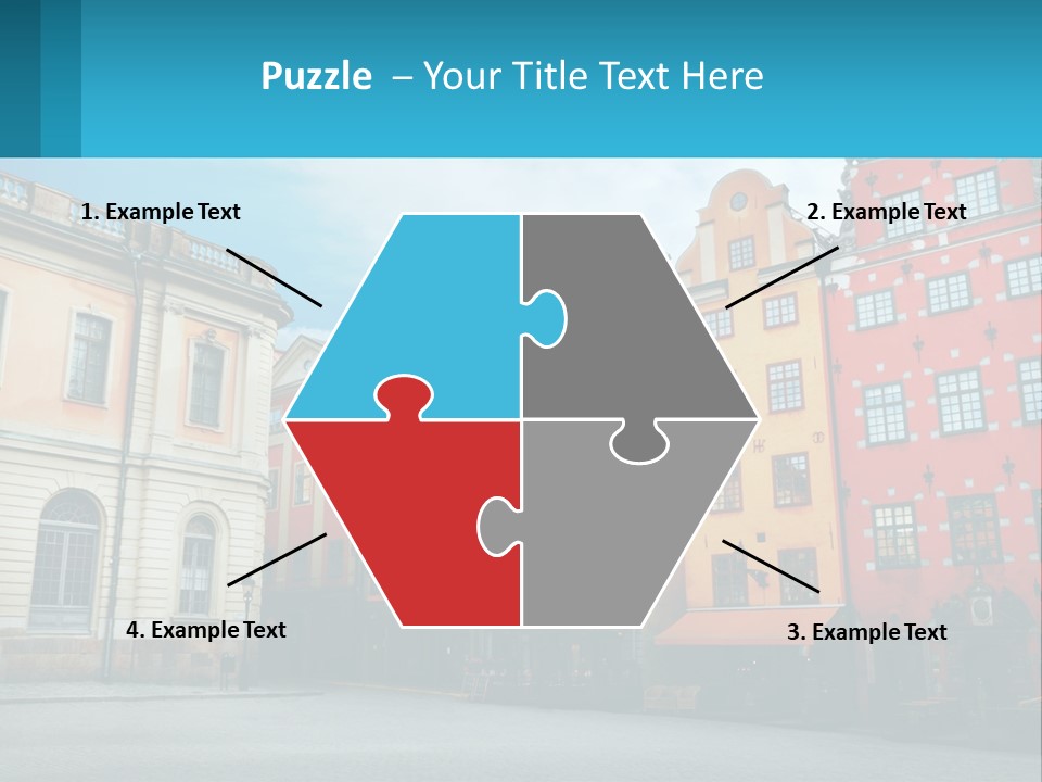 A Group Of Buildings With A Sky Background PowerPoint Template