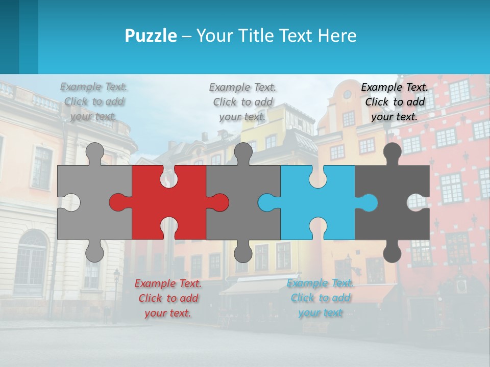 A Group Of Buildings With A Sky Background PowerPoint Template