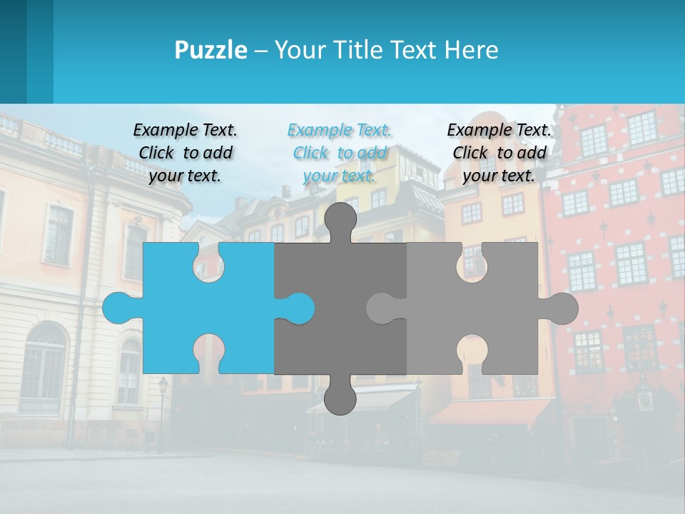 A Group Of Buildings With A Sky Background PowerPoint Template