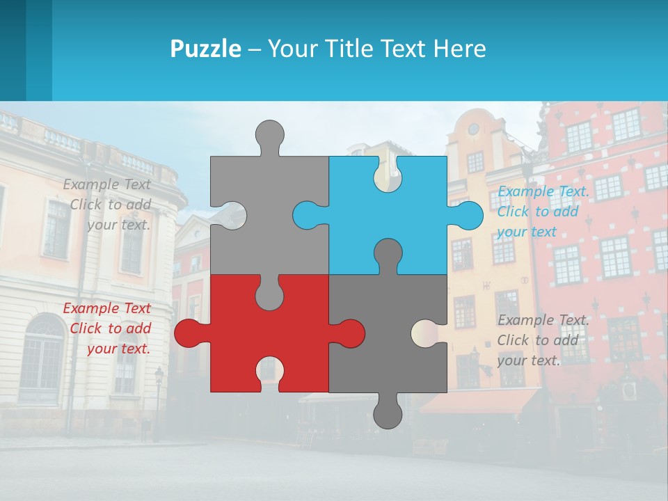 A Group Of Buildings With A Sky Background PowerPoint Template