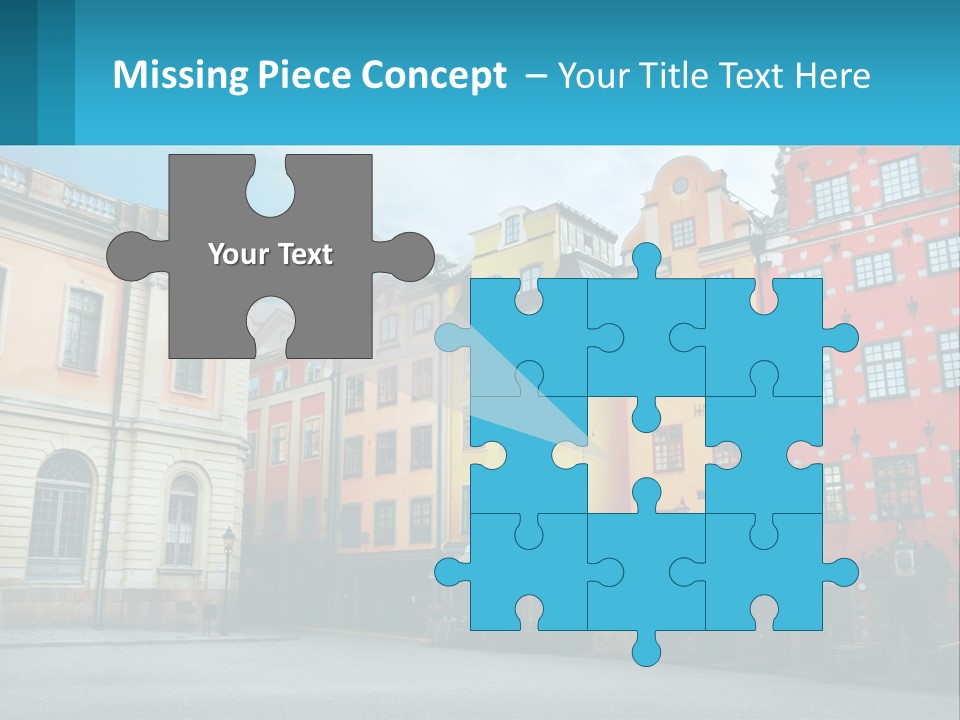 A Group Of Buildings With A Sky Background PowerPoint Template