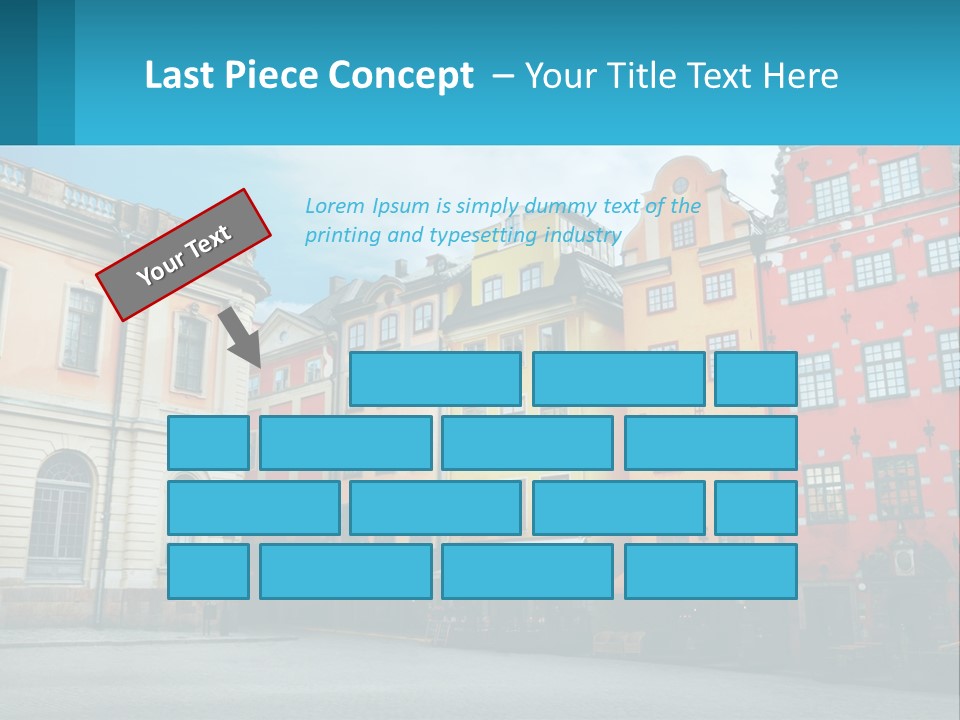 A Group Of Buildings With A Sky Background PowerPoint Template