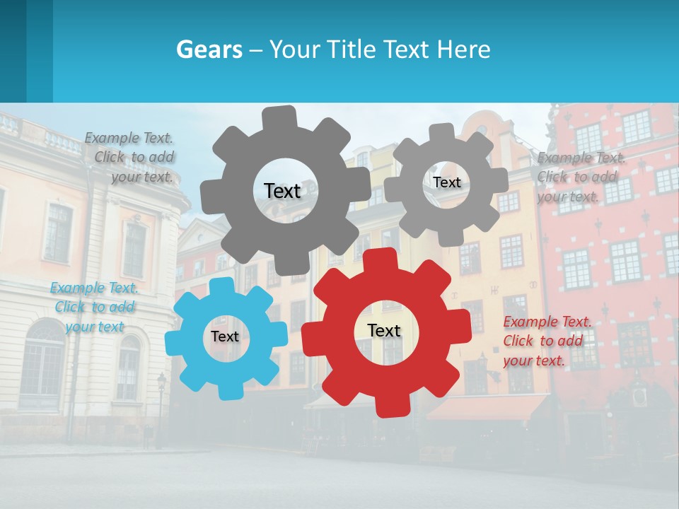 A Group Of Buildings With A Sky Background PowerPoint Template