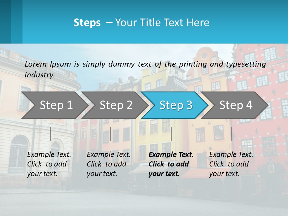 A Group Of Buildings With A Sky Background PowerPoint Template