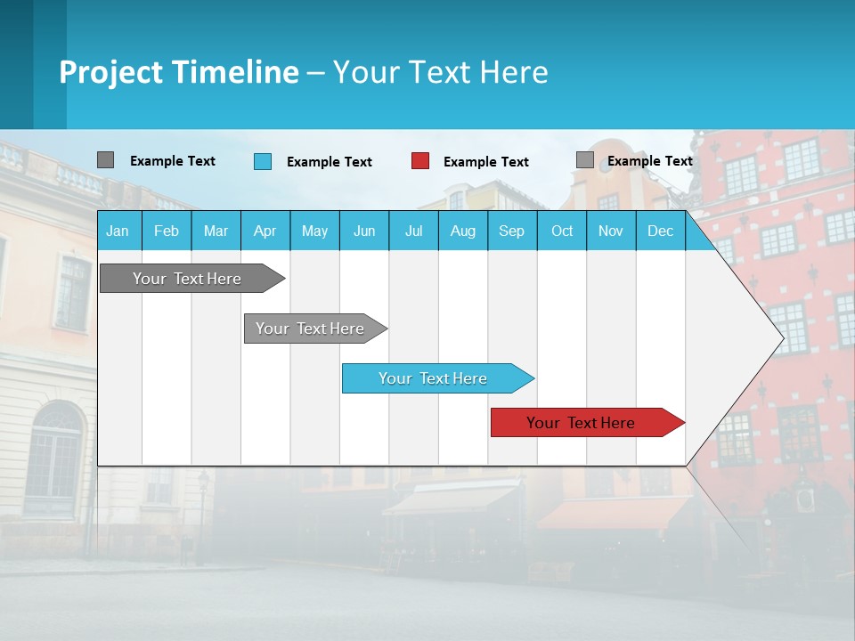 A Group Of Buildings With A Sky Background PowerPoint Template