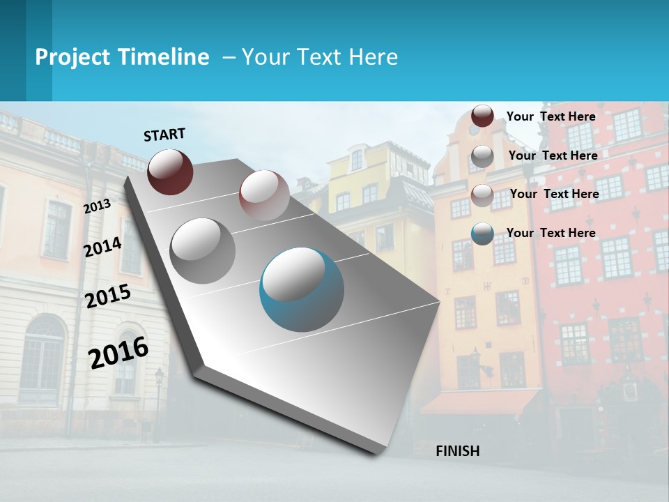 A Group Of Buildings With A Sky Background PowerPoint Template