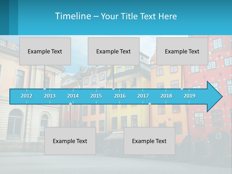 A Group Of Buildings With A Sky Background PowerPoint Template