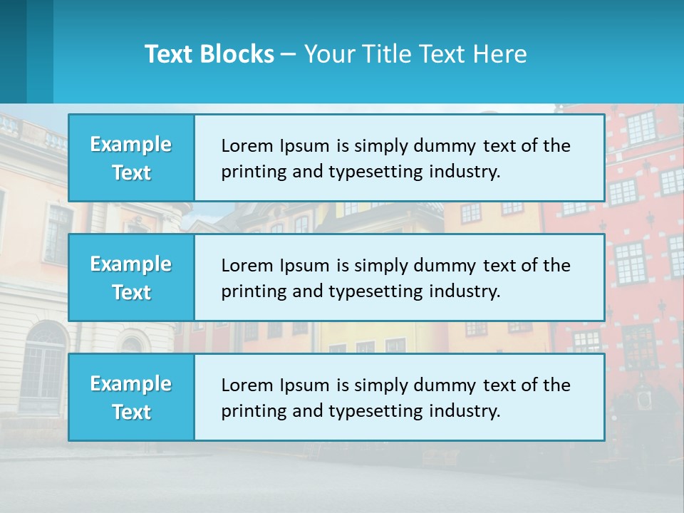 A Group Of Buildings With A Sky Background PowerPoint Template