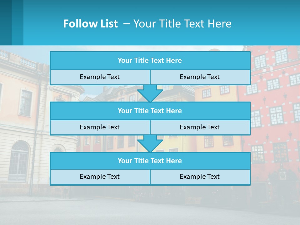 A Group Of Buildings With A Sky Background PowerPoint Template