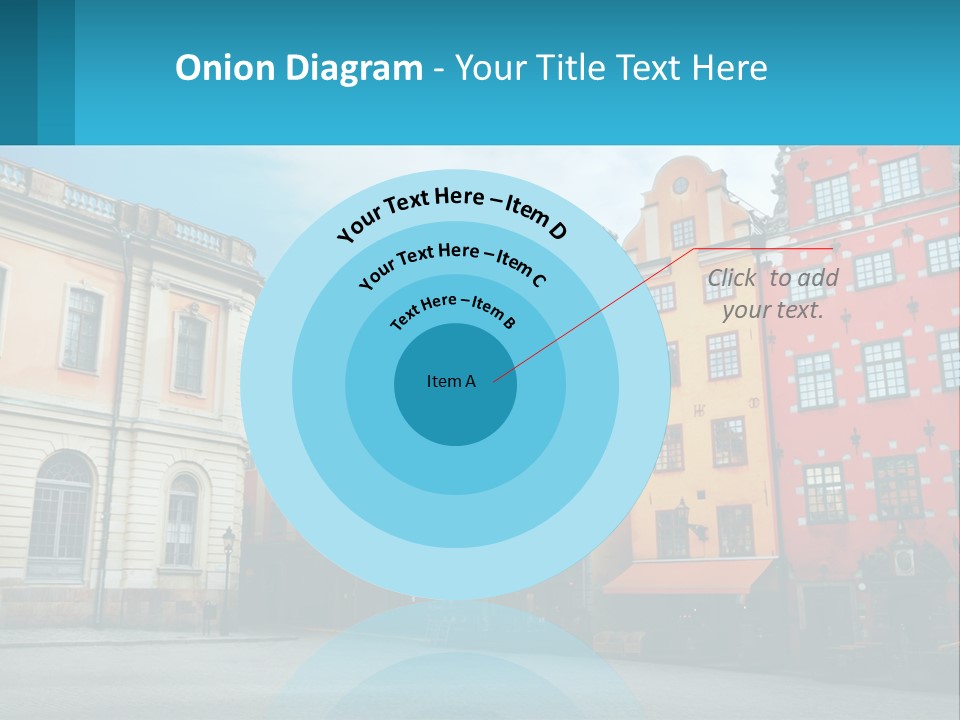 A Group Of Buildings With A Sky Background PowerPoint Template
