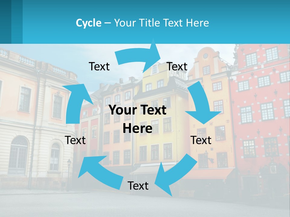 A Group Of Buildings With A Sky Background PowerPoint Template