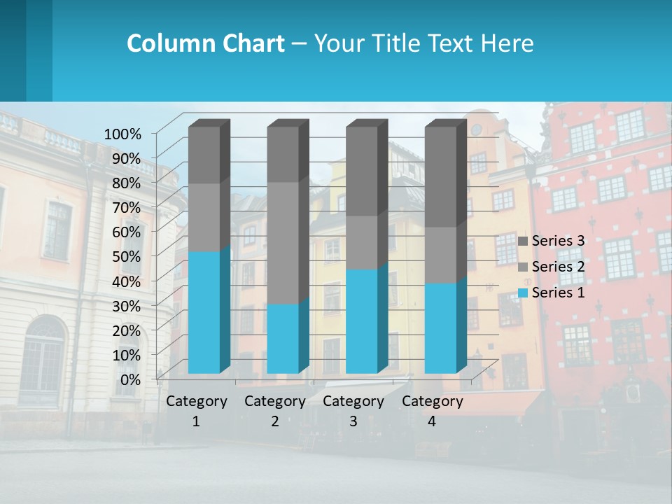 A Group Of Buildings With A Sky Background PowerPoint Template
