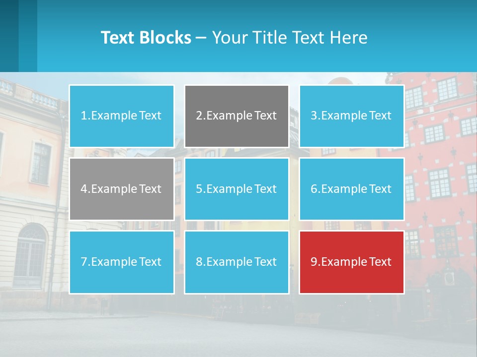 A Group Of Buildings With A Sky Background PowerPoint Template