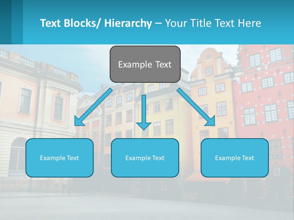A Group Of Buildings With A Sky Background PowerPoint Template