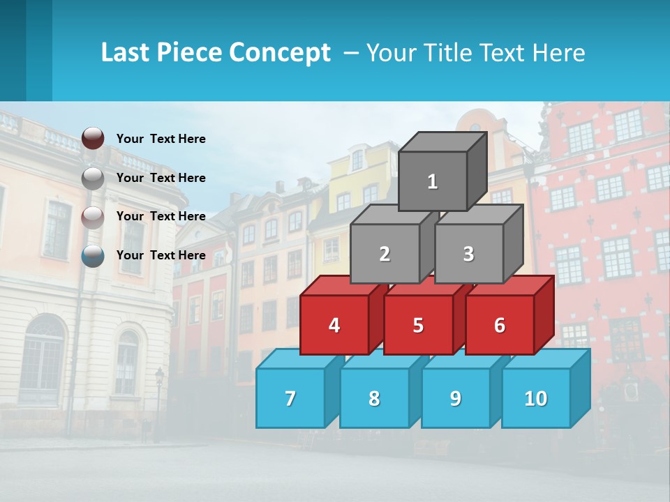 A Group Of Buildings With A Sky Background PowerPoint Template