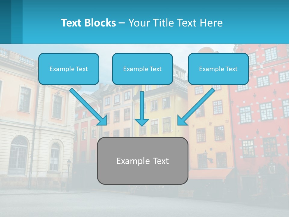 A Group Of Buildings With A Sky Background PowerPoint Template