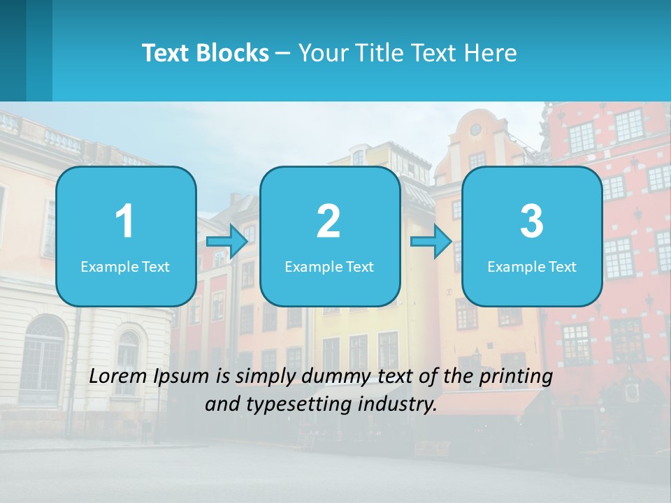 A Group Of Buildings With A Sky Background PowerPoint Template