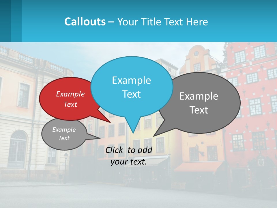 A Group Of Buildings With A Sky Background PowerPoint Template