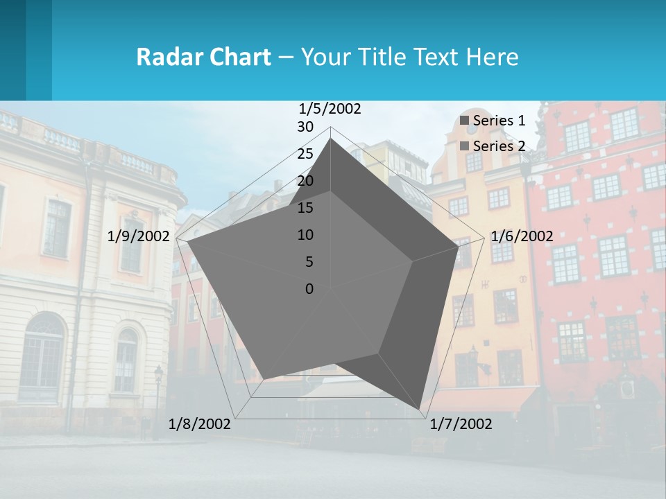 A Group Of Buildings With A Sky Background PowerPoint Template
