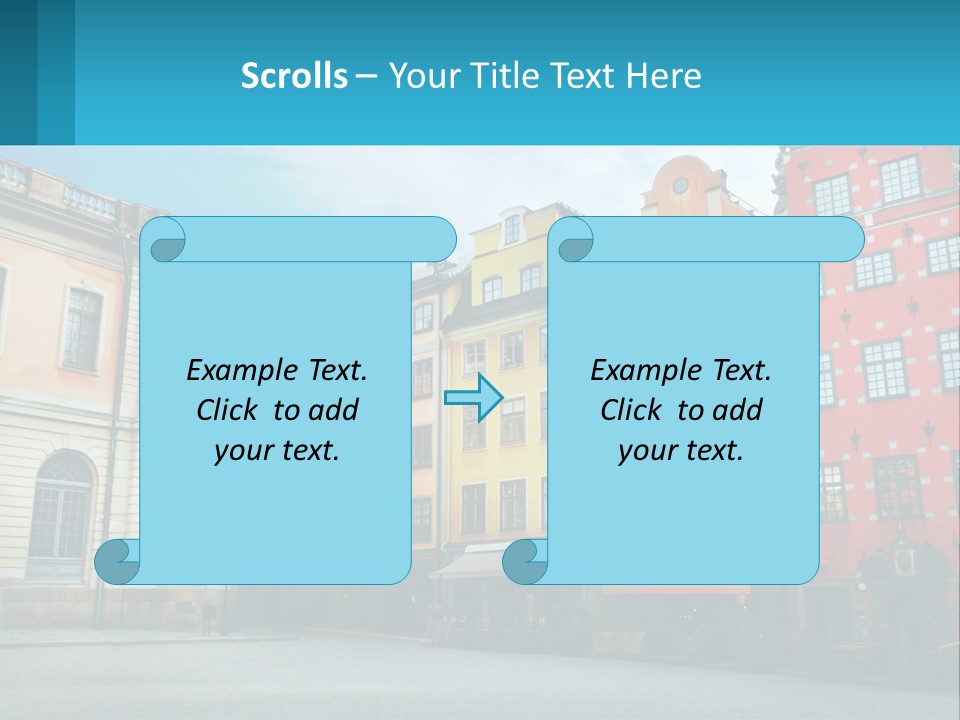 A Group Of Buildings With A Sky Background PowerPoint Template