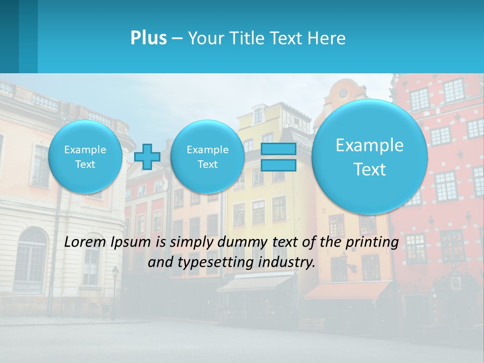 A Group Of Buildings With A Sky Background PowerPoint Template