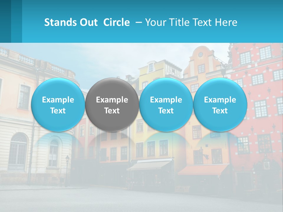 A Group Of Buildings With A Sky Background PowerPoint Template