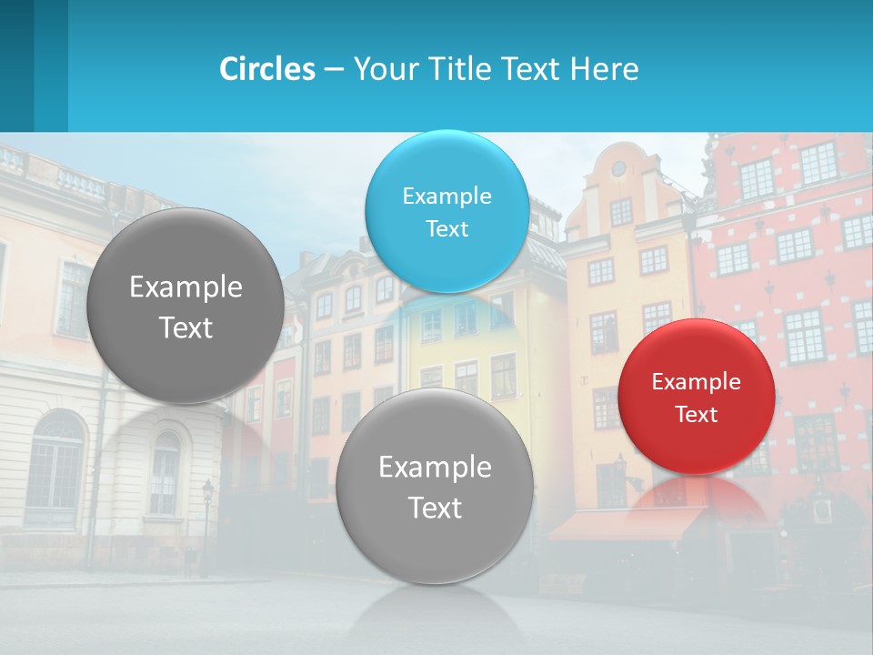A Group Of Buildings With A Sky Background PowerPoint Template