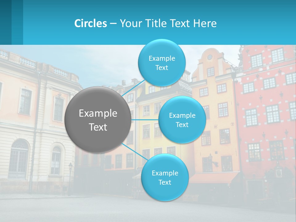 A Group Of Buildings With A Sky Background PowerPoint Template