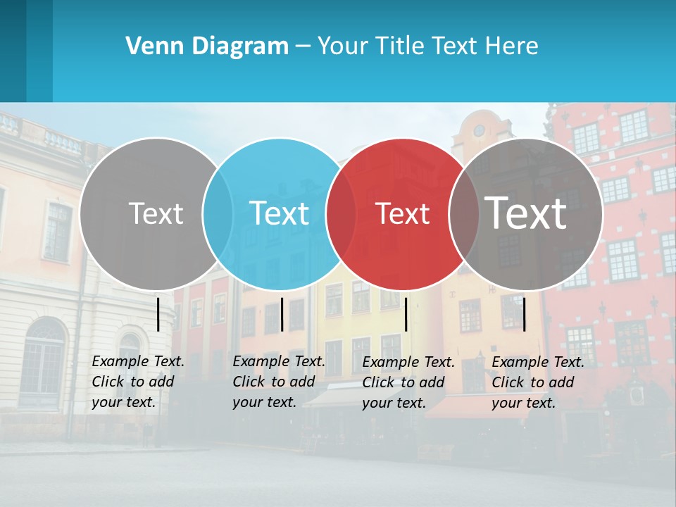 A Group Of Buildings With A Sky Background PowerPoint Template