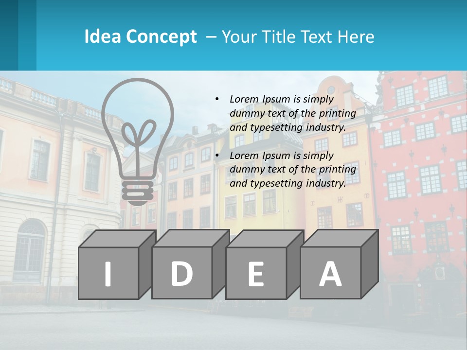 A Group Of Buildings With A Sky Background PowerPoint Template