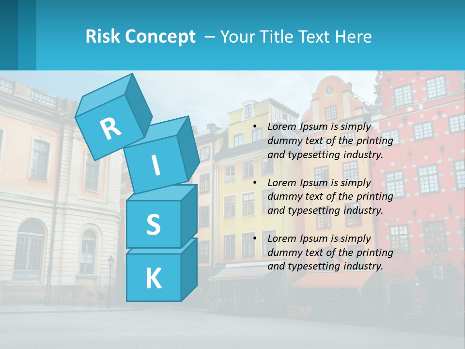 A Group Of Buildings With A Sky Background PowerPoint Template