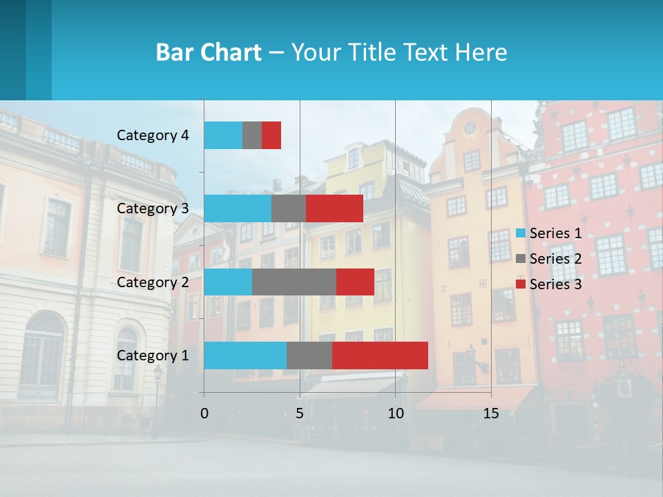 A Group Of Buildings With A Sky Background PowerPoint Template