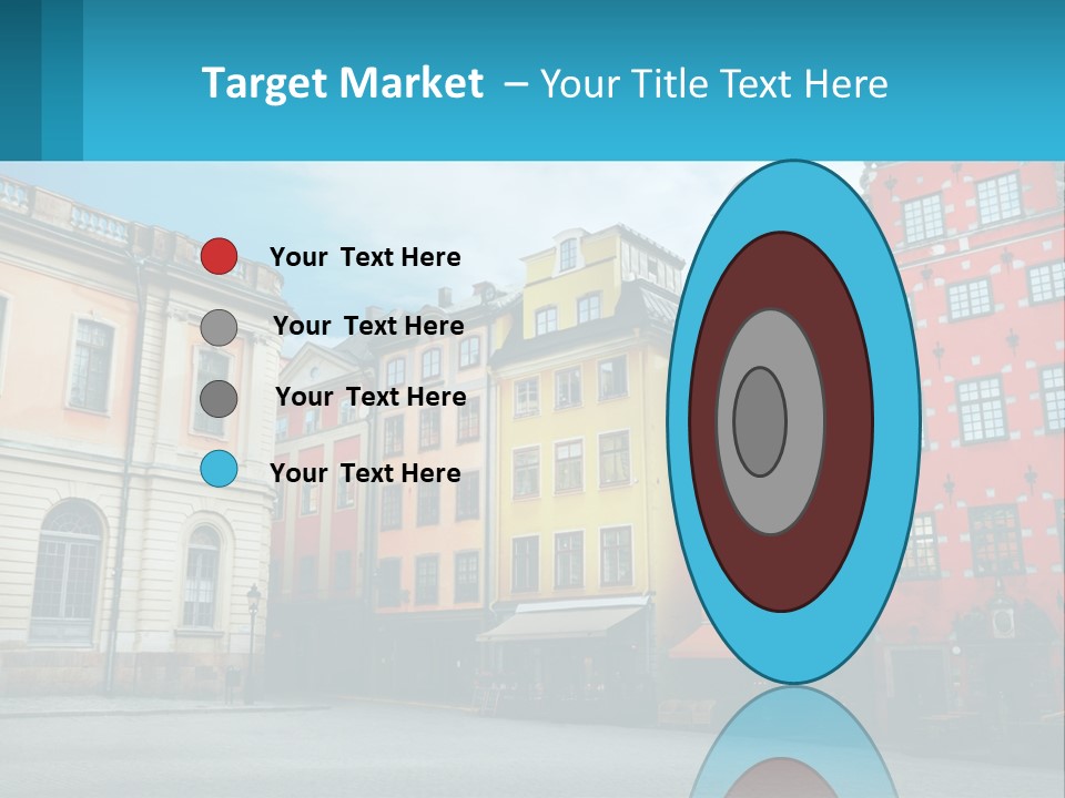 A Group Of Buildings With A Sky Background PowerPoint Template