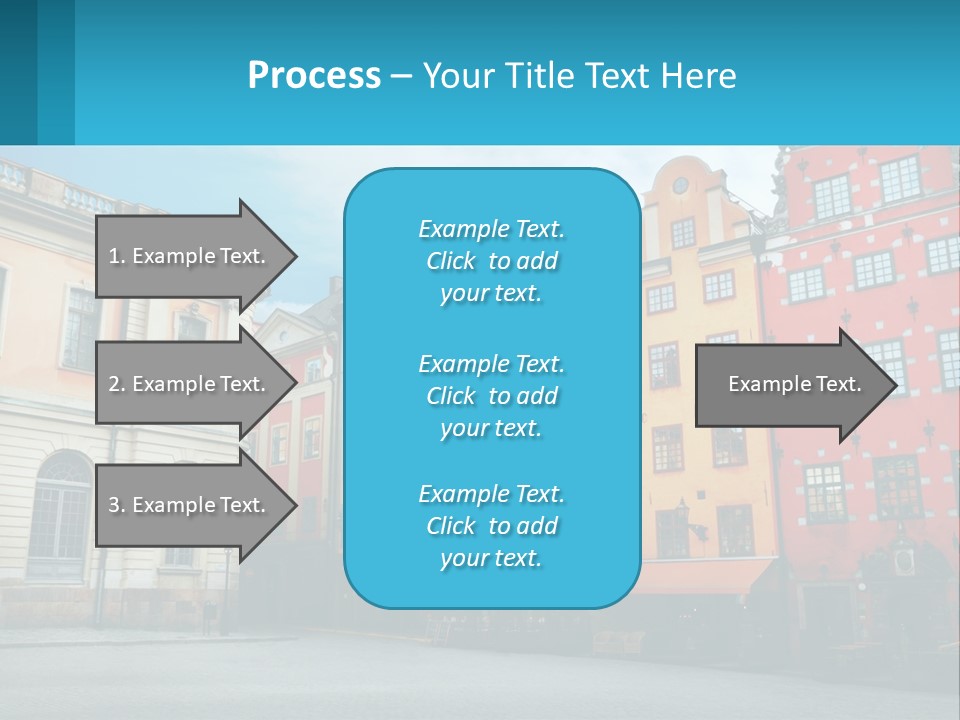 A Group Of Buildings With A Sky Background PowerPoint Template