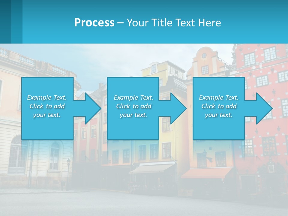 A Group Of Buildings With A Sky Background PowerPoint Template